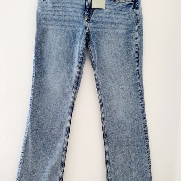 H&M Divided Flared Low Waist Jeans in Light Blue, Size UK 12 - Picture 2 of 8
